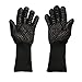 BBQ Grill Gloves [1472℉ NEWEST] EN407/EN420 CE Heat Resistant - Oven Silicone Glove Fireproof for Smoker Baking - High-temp Barbecue Grilling Potholders - Heat-insulated Cooking Mitt, X-Long