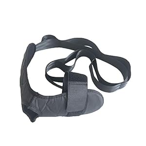 Eighty Yoga Ligament Stretching Belt-Yoga Belt-Stretching Strap Yoga Stretch Band with loops-Hamstring Stretcher-Yoga stretch Belt Leg Training-Physical Therapy Belt Black