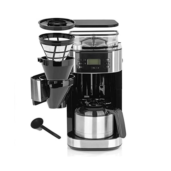 Barista Filterkaffeemaschine mit Mahlwerk mit Thermokanne | Inkl. Thermo-Kanne für bis zu 10 große Tassen Kaffee | Für… – Bild 3