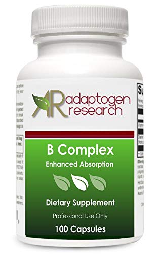B Complex Supplement | High Potency B-Complex Vitamins with Riboflavin Niacin Folate Vitamin B6 B12 as Methylcobalamin Biotin & more | Enhanced Absorption | 100 Vegetarian Capsules