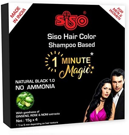 Siso 1 Minute Magic Hair Color (Made In India) 15ml Pack of 16
