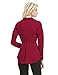 Cekaso Women's Long Sleeve Blazer Single Button Front Plain Peplum Frill Blazer Coat, Red, USsizeM=TagsizeXXL