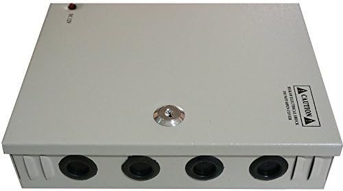DC12V 9 Output Switch Mode CCTV BOX POWER SUPPLY UNIT 10 AMP Lock Case Office UK (DC12V 10Amp CCtv Connecton box)