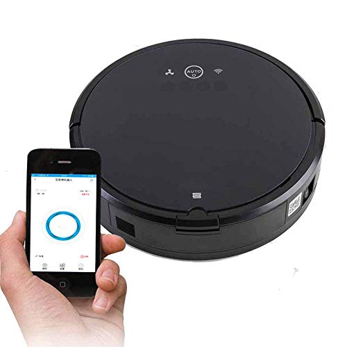 TQZY Robot Vacuum with APP Contral, Compatible with Alexa, Good for Pet Hair, Carpets, Hard Floors(Black)