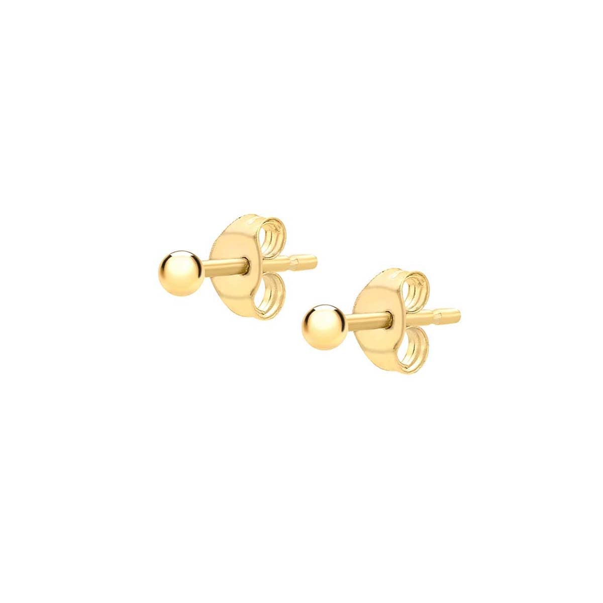 CARISSIMA Women's 9ct Yellow Gold Ball Stud Earrings - 2mm