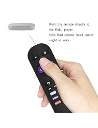 Gvirtue   Reemplazo de control remoto extraviado, compatible con los juegos Roku 1, Roku 2, Roku 3, Roku 4, (HD, LT, XS, XD), Roku Express, Roku Premiere, Roku Ultra; NO es compatible con los juegos Roku Stick, Roku TV o Roku Game