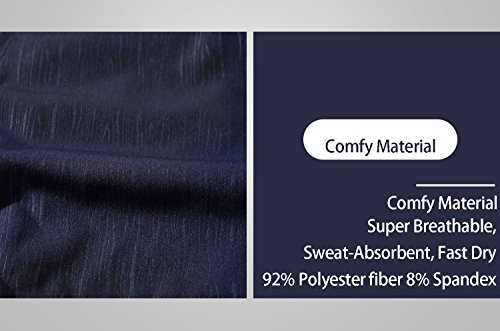 LTIFONE Mens Gym Quick Dry Shorts Workout Training Running Vertical Stripe Shorts with Zipper Pocket (Black,L)