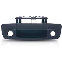 TRQ Tailgate Handle &amp; Bezel Kit With Lock Hole Textured Black For