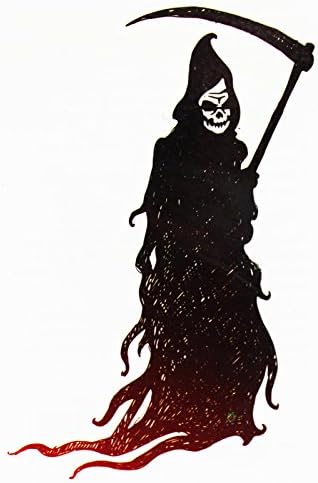 Grim Reaper With Scythe Removable Temporary Tattoo