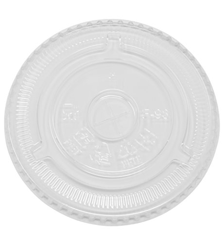 Simply Deliver Flat Lid for 9 oz to 12 oz Cold Beverage Drink Cups, Crystal Clear PET, 1000-Count