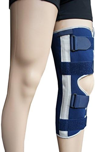 Ohlees Siwei Knee Braces Grade Advanced Hinged Open Patella Knee Brace Support Breathable Design NeOprene 4 Adjustable Strap- Knee Support For Knee Brace Ligament Immobilizer