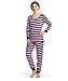 Leveret Women's Pajamas Fitted Striped 2 Piece Pjs Set 100% Cotton Sleep Pants Sleepwear (XSmall-XLarge) Plus Sizes