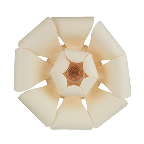 Mega Crafts 16'' Handmade Paper Flower in Ivory | For Home Dcor, Wedding Bouquets & Receptions, Event Flower Planning, Table Centerpieces, Backdrop Wall Decoration, Garlands & Parties