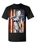 Shop4Ever® Marilyn Monroe Bikini American Flag T-shirt Patriotic Shirts