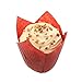 CiboWares Medium Red Tulip Style Baking Cups, Pack of 200