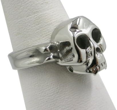 Creepy 316L Stainless steel Biker skull ring Sz13