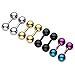 Jovivi 8pc 16G Stainless Steel 5mm Ball Screw Tragus Barbell Earring/Cartilage Helix Earring/Stud Earrings