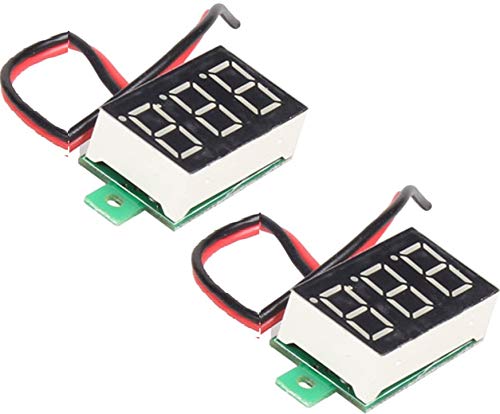 2pcs 0.36 Inch 4.5V-32V Mini Digital Voltmeter LED Screen Voltage Tester Meter