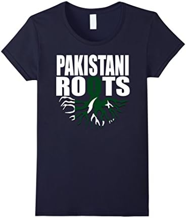 Womens Storecastle: Pakistani Roots Pakistan Flag Gift T-Shirt Large Navy
