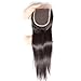Unice Hair Malaysian Straight Virgin Human Hair Free Part 4X4 Lace Closure Natural Color (16inch, Free part)