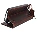 Genuine Nutural Italy Leather Case for Apple iPhone 4 Book Cover Wallet Id Holder Bag Iphone4 4s S g !