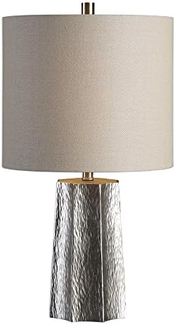 The Candor Metallic Silver Lamp By NA