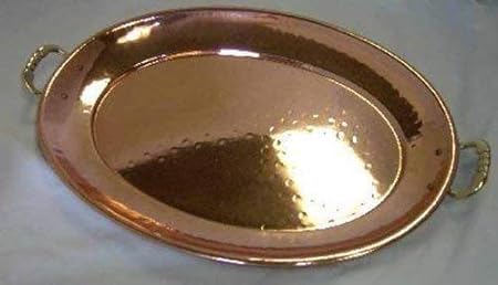 Low 40 Price Old Dutch 17 X 13 Solid Copper Oval Tray With Cast Brass Handle Home Kitchen Clearance Up To 70 Petrolepage Com