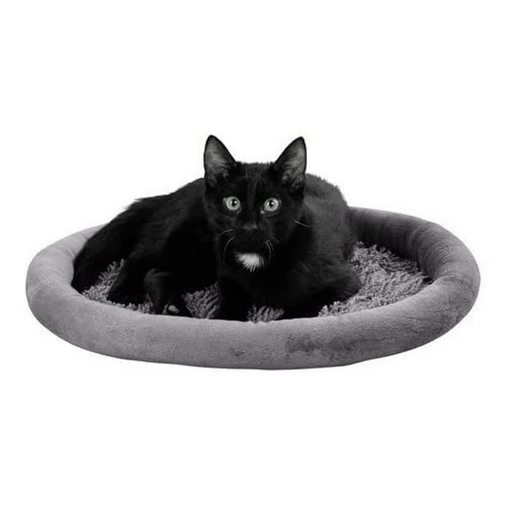 Kerbl Cat Cushion with Mop Fabric 40 x 40 x 4 cm, Grey/Green — image 1