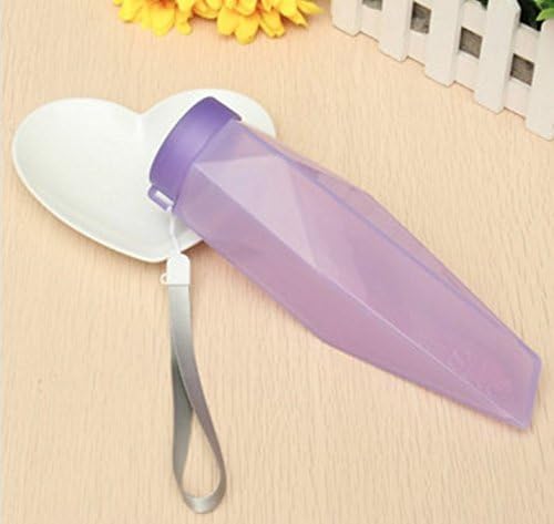 350ML Portable Silicone Folding Water Bottle Sport Hiking Drinking Water Cups by Micro Shops (Purple)