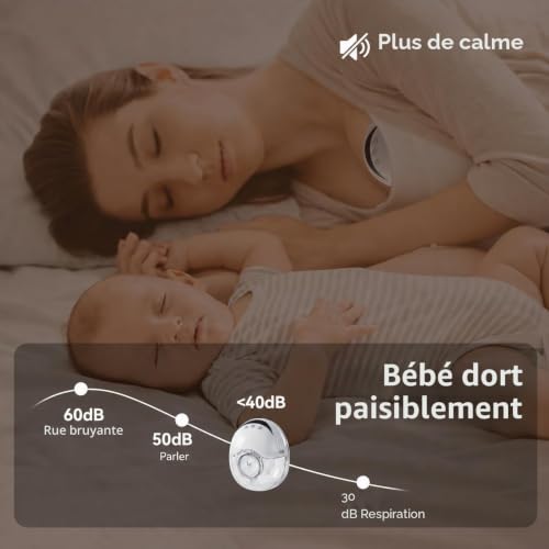 MY-375 Hand-Free Electric Breast Pump - Powerful Suction, Quiet, Handsfree Breast Pump with 4 Modes and 12 Levels, Breast Pump 24 mm - 19/21/Insert Flanges, Pack of 2 (White)
