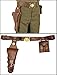 Ultimate Arms Gear Tactical U.S. Cavalry Military Gunfighter Reproduction Genuine Leather Dark Brown 1911 Sized Pistol Set 1912 Gun Holster Plus Double Dual Magazine Pouch Holder Plus Belt Combo