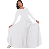 EUROTARD Womens 13524 Long Sleeve Worship Praise Liturgical Full Dance Dress