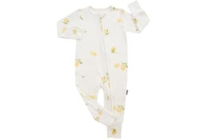 Belan.J Footless Sleeper with Fold-Over Cuffs, Lemons, 12-18 Months
