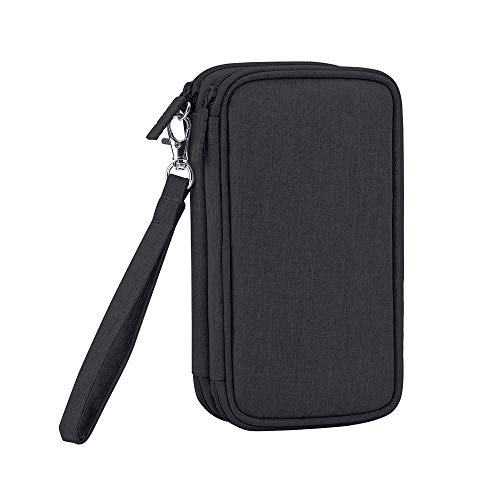 BUBM Digital Storage Bag Electronic Accessories Bag Hard Drive Organizers Earphone Cables USB Flash Drives Travel Case Power Bank Case (New Black)