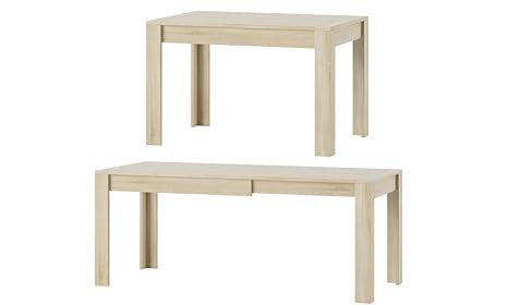 MPS praktisch Tisch SYRIUS 120-190 x 80 x 76 cm (L x B x H) im Eiche Sonoma für Esszimmer, 4-8 Personen Esstisch mit ausziehb