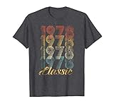 Mens CuteComfy 40th Birthday Gift Vintage 1978 T-Shirt Men Women Large Dark Heather