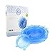 Silicone Stretch Lids BPA Free Reusable 7 pack Silicon Lids overs Food Saver Covers Various Sizes for Keeping Food Fresh, Bowls, Bottles,Pots Cans, Cups, Platters, Dishes,Jars, Oven, Microwave (Blue)