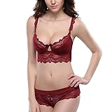 Shitagi New Intimates Underwear Women Fashion Bra Set Sexy Lace Bra and Brief Set Transparent Underwear Set