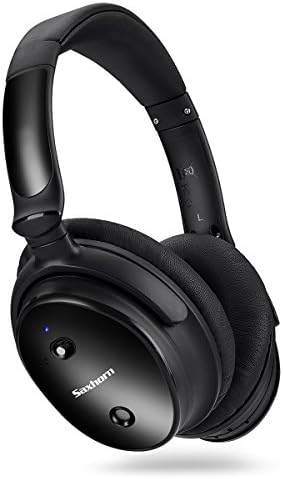 Active Noise Cancelling Headphones Over-Ear and Wired with Inline Microphone and Carrying Case for Travel, Lightweight and Comfortable