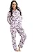 Del Rossa Women's Cotton Pajama Set, Long Woven Pjs