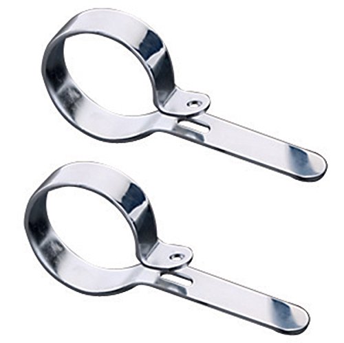 V-TwinManufacturing Chrome Muffler Hanger Clamps 31-2106