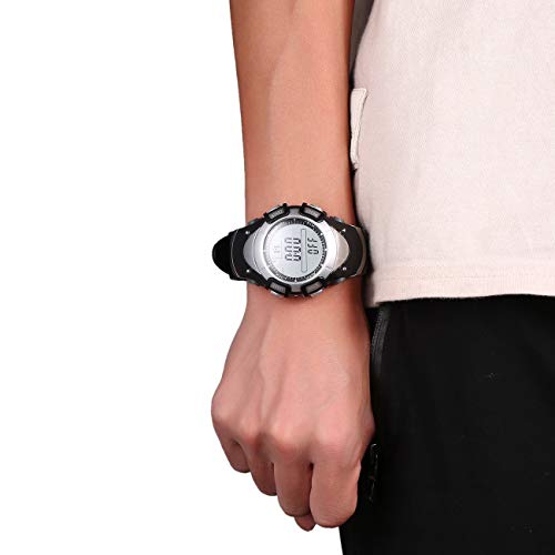 LasVogos SUNROAD Men Digital Fishing Watch 50m Waterproof Sport Barometer Thermometer