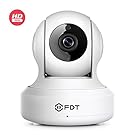 FDT 1080P HD WiFi Pan/Tilt IP Camera (2.0 Megapixel) Indoor Wireless Security Camera FD8901 (White), Plug & Play, Two-Way Audio & Nightvision