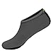 EQUICK Water Socks Durable Aqua Fins Barefoot Shoes New Version Updated Size Beach Pool Swim Surf Yoga Exercise,CTF03,Grey,XXL