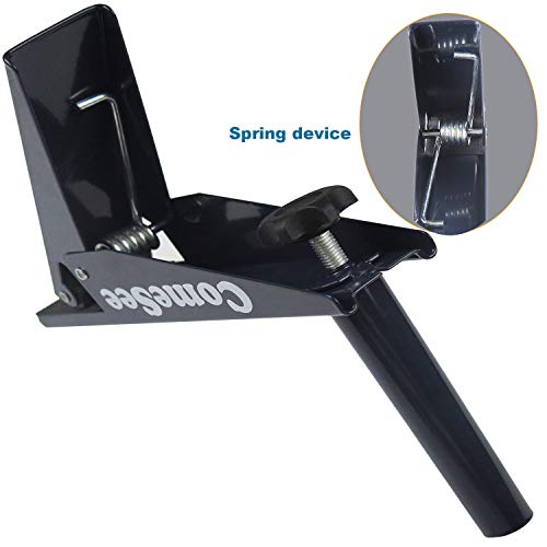 ComeSee Spring Activated Clamp Table Tennis Net and Post Set, 1.65 Inch Width Grip Holder, Insert Type Ping Pong Net Clip, Tension and Height Adjustable Easy Set Up (Navy)