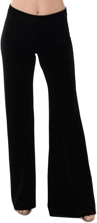 black velvet palazzo pants