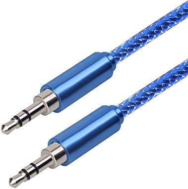 Moniko 3ft Thin Audio Aux Cable 3.5mm Male to Male Auxiliary Cord for Car Stereos, iPhone, iPod, Mp3, Headphone and Cellphone (Blue1)