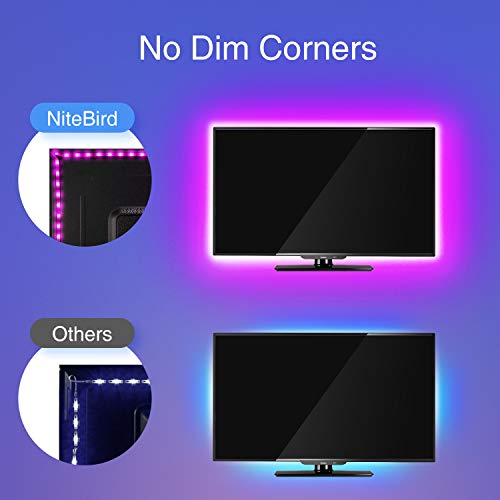 NITEBIRD TV LED Backlight, 9.2 Feet USB Smart Led Strip Lights Kit Works with Alexa Google Home