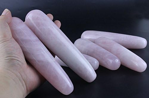 Jeoxi Jade Roller Massager Natural Rose Quartz Facial Roller Massage Body Slimming Tool (Gold)