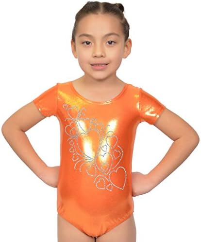 Kaysees Girl's RHINESTONE Growing Hearts Mystique Leotards